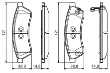 Задние тормозные колодки Bosch  0 986 495 168