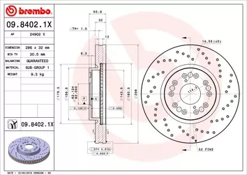 Brembo Xtra Line 09.8402.1X <span>тормозной диск вентилируемый</span>