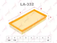 Воздушный фильтр Lynx  LA-332