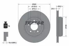 Тормозной диск Textar 92122703 для BMW 6 серии E64 / кабриолет / рестайлинг