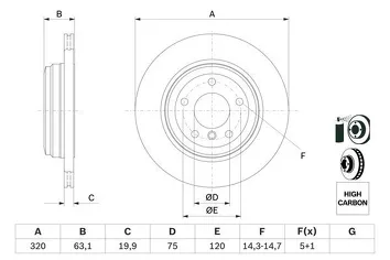 Bosch 0 986 479 056 <span>тормозной диск вентилируемый</span>