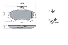 Передние тормозные колодки Bosch  0 986 424 371
