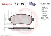 Передние тормозные колодки Brembo  P 24 072