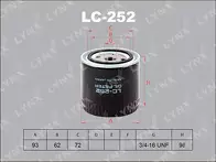 Масляный фильтр Lynx  LC-252