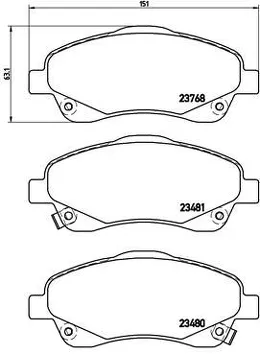 Brembo P 83 046 <span>тормозные колодки передние</span>