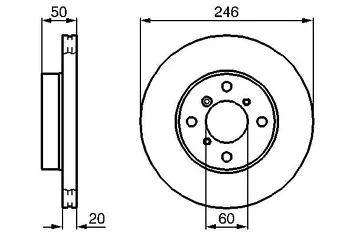 Bosch 0 986 478 841 <span>тормозной диск вентилируемый</span>