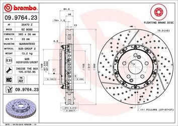 Brembo Prime Line 09.9764.23 <span>тормозной диск </span>