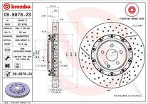Тормозной диск Brembo Prime Line 09.8878.23 для Mercedes-Benz SL-Class R230