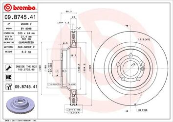 Brembo Prime Line 09.B745.41 <span>тормозной диск вентилируемый</span>
