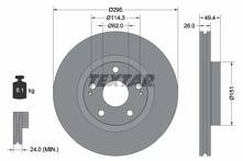 Тормозной диск Textar 92168003 для Toyota Corolla Verso 2 пок. / рестайлинг