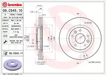 Тормозной диск Brembo Prime Line  09.C545.11