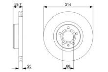 Тормозной диск Bosch 0 986 479 301 для Audi A6 C6 / седан / рестайлинг