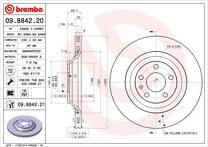 Тормозной диск Brembo Prime Line 09.8842.21 для Audi A6 C6 / седан / рестайлинг