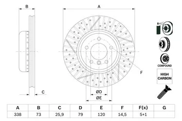 Bosch 0 986 479 E09 <span>тормозной диск вентилируемый</span>