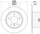 Тормозной диск Hella Pagid Pro  8DD 355 111-261