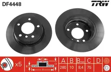 Тормозной диск TRW  DF4448