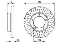 Тормозной диск Bosch 0 986 479 567 для Toyota Land Cruiser 100