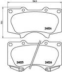Передние тормозные колодки Brembo P 83 066 для Toyota Hilux 7 пок.