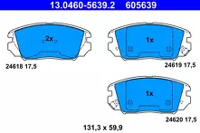Передние тормозные колодки ATE  13.0460-5639.2