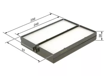 Bosch 1 987 432 160 <span>салонный фильтр пылевой</span>