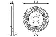 Тормозной диск Bosch 0 986 479 C46 для Opel Astra J / GTC