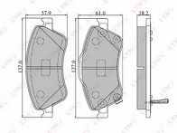 Передние тормозные колодки Lynx  BD-7546