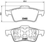 Задние тормозные колодки Brembo P 59 044 для Renault Laguna 2 пок. / универсал / рестайлинг