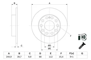Bosch 0 986 478 986 <span>тормозной диск полный</span>