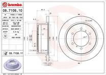 Тормозной диск Brembo Prime Line  08.7106.10