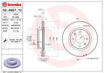 Тормозной диск Brembo Prime Line  09.A867.10