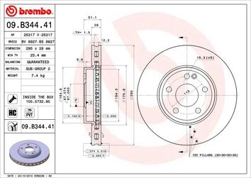 Brembo Prime Line 09.B344.41 <span>тормозной диск вентилируемый</span>