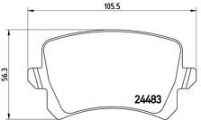 Задние тормозные колодки Brembo P 85 108 для Volkswagen Passat B6