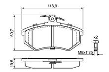 Передние тормозные колодки Bosch  0 986 466 700