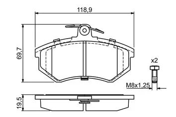 Bosch 0 986 466 700 <span>тормозные колодки передние</span>