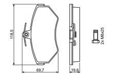 Передние тормозные колодки Bosch  0 986 494 021