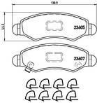 Передние тормозные колодки Brembo  P 79 015