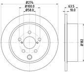 Тормозной диск Hella Pagid Pro 8DD 355 120-341 для Subaru Forester 5 пок. / SK / рестайлинг