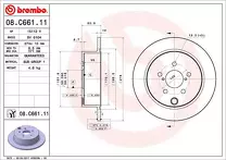 Тормозной диск Brembo Prime Line  08.C661.11