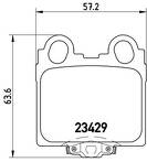 Задние тормозные колодки Brembo  P 83 045