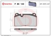 Передние тормозные колодки Brembo  P 85 122
