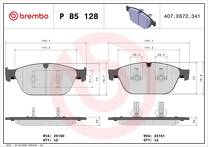 Передние тормозные колодки Brembo  P 85 128