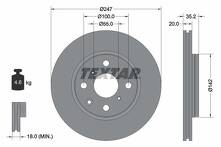 Тормозной диск Textar 92141903 для Citroen C1 1 пок.