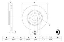 Тормозной диск Bosch 0 986 479 239 для Citroen C1 1 пок.