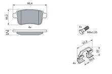 Задние тормозные колодки Bosch  0 986 494 331