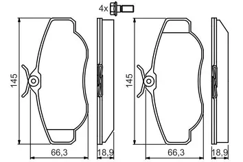 Bosch 0 986 424 565 <span>тормозные колодки передние</span>