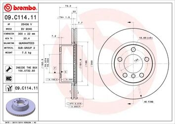 Brembo Prime Line 09.C114.11 <span>тормозной диск вентилируемый</span>