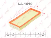 Воздушный фильтр Lynx  LA-1610