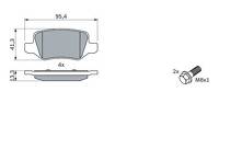 Задние тормозные колодки Bosch  0 986 494 023