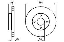 Тормозной диск Bosch  0 986 478 728
