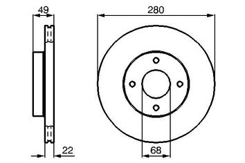 Bosch 0 986 478 728 <span>тормозной диск вентилируемый</span>